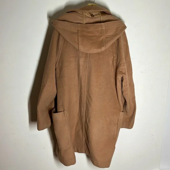 Burberry Vintage Wool Hooded Duffle Coat Beige Sz Small